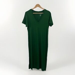 MM LaFleur Renee Midi Tee Shirt Dress Green 100%‎ Pima Cotton Coastal Sz M